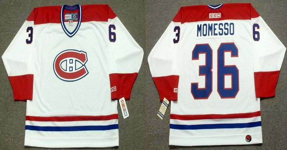 2019 Men Montreal Canadiens #36 Momesso White CCM NHL jerseys